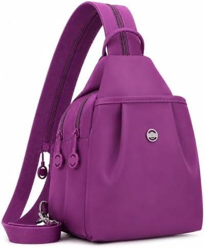 KENOFAR Sling Backpack for Women, Water-Resistant Crossbody Chest Bag for Travel, Work, Gym, Students & Daily Use, Purple
