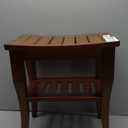 Bamboo Shower Bench Stool with Storage Shelf, Waterproof Shower Chair Spa Bath Seat, Shower Stool for Inside, Bathroom Bench Seat for Adults Elderly Seniors for Indoor or Outdoor Use(Walnut)