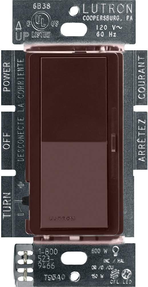 Lutron DVCL-153P-BR LED+ Dimmer Switch, 1 pack, Brown