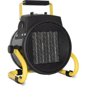 Electric Portable Space Heater - Indoor Portable Heaters, Garage Heater with Adjustable Thermostat, Super Long Cord, PTC Fast Heating, Overheat Protection, Small Electric Heater for Greenhouse