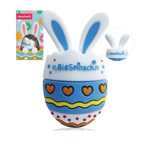 Easter Egg Bunny Baby Teether for Easter Basket Stuffers, Rabbit Egg Rattle Toy Teething for Easter Basket Essentials Infant Boys & Girls First Gifts with 2 Packs Easter Egg Pacifier Clip, 3 Months+