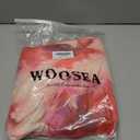 WOOSEA Women Sleeveless Deep V Neck Mesh Loose Plain Long Maxi Casual Dress, small