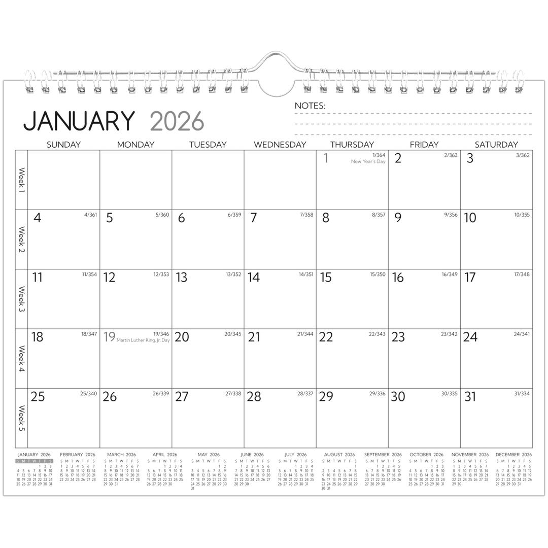 2025-2027 Wall Calendar – Use Now to Jun 2027, 8.5 x 11 In, 24-Month Calendar 2025-2027, Small Monthly Calendar 2026 Vertical, Ruled Blocks, Thick Paper, Holidays, To-Do ＆ Notes
