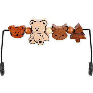 Bouncer Toy Bar Compatible with Baby Bjorn Bouncer, Wooden Arch Toy Bar Attachment for Baby - Sensory Development & Play Accessories for Newborn and Infant 3-36 Months - Forest