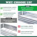 Galvanized Raised Garden Bed (8x4x1ft) Overlapping 4-Inch Panels + 4 Support Bars, Heavy-Duty Metal Planter Box for Vegetables, Herbs, Flowers, No-Deformation Steel Garden Kit