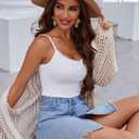 Avidlove Womens Camisoles 2-Pack Tank Top V Neck Undershirts Adjustable Spaghetti Strap Cami Tops (Beige)