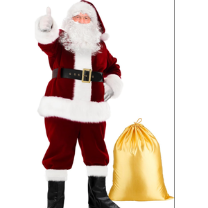 SHEJIZE Santa Claus Costume for Men Santa Costume Santa Suit Adults Men Santa Outfit, XL