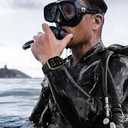 Suitisbest Compatible with Apple Watch Bands for Men 44mm 45mm 46mm 49mm 42mm Women, Silicone Magnetic Sport Loop Strap for iWatch Ultra 3 2 Series 11 10 9 8 7 6 5 4 3 SE3 (Black/Orange)