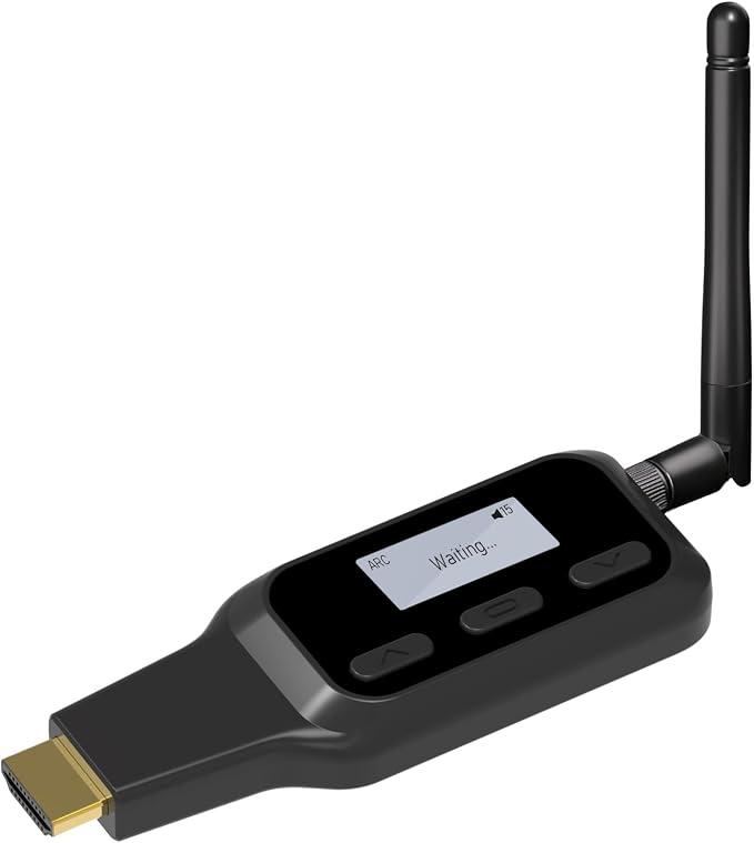 Tendak HDMI ARC to Bluetooth Transmitter, TV Audio Adapter for Wireless Headphones & Speakers, HDMI ARC Audio Extractor Support Simultaneous Dual Device Pairing, CEC Volume Control, Display Screen