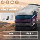 Nimalpal Wool Socks for Women - Hiking Womens Socks 5 Pairs, Thermal Sock for Men & Women Winter Warm Moisture Wicking
