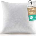 22x22 Feather Throw Pillow Insert, Decorative Pillow Insert for Covers, Fuller Fit with Soft Support for Bed and Couch