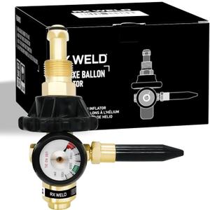 RX WELD Helium Latex Balloon Filler Air Flow Inflator Regulator 0-3000 PSI with Gauge for CGA580 Tank Valve
