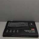 Wireless Keyboard and Mouse Combo, 2.4G Full Size Wave Keys Ergonomic Keyboard with Wrist Rest and 3-Level DPI Adjustable Wireless Ergonomic Mouse for Windows, Mac OS Desktop/Laptop/PC(Black)