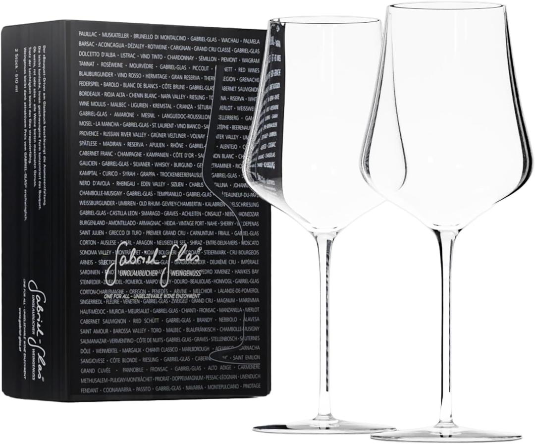 Gabriel-Glas StandArt Crystal Wine Glasses, Set of 1 with Gift Box - Premium, Universal Wine Glass for Red and White Wine - Dishwasher Safe, Lead-Free, 16 oz.