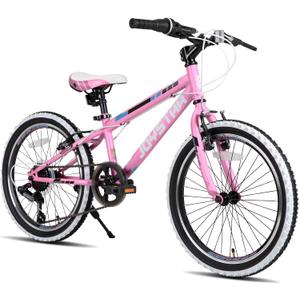 JOYSTAR Lubbock 20 24 Inch Kids Bike for Boys & Girls Ages 7-12 Years Hardtail Mountain Bike for Kids with 1-Speed/7-Speed Drivetrain, White Wall Knobby Tires, Kids' Bicycle