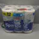 Sparkle Pick-A-Size Paper Towels, Spirited Print Design, 6 Double Rolls (660 Sheets Total) - Strong 2-Ply Towels for Kitchen Cleanup and Everyday Messes