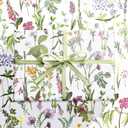 RUSPEPA 30" X 32.8' Wild Flower Wrapping Large Paper Roll for Women Girls, Jumbo Roll, Elegant Floral Design Gift Wrap Perfect for Birthday, Bridal Shower, Spring, Wedding, Mother's Day, 82 sq. ft.