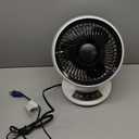 Lasko Whirlwind Orbital Motion Air Circulator Table Fan, 3 Speeds, Timer, Dark Mode, Remote Control for Small and Medium Sized Rooms, White, A12557