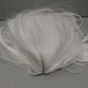 RightOn 22 Inches White Wig Long Straight White Hair for Cosplay Costume Party with Hairnet