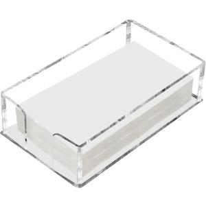 Fengzhe Acrylic Guest Towel Napkin Holder, Clear Bathroom Paper Hand Towels Storage Tray, Disposable Paper Towel Holder for Bathroom, Kitchen, Parties, Weddings, and Various Events .8.5''x4.9''x2.4''