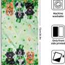 St Patrick's Day Dogs Hand Towel Set of 2 Lucky Clover Shamrocks Decorative Hand Towels for Bathroom Irish Green Kitchen Dish Towel St Patrick's Soft Absorbent Face Fingertip Towels for Guest Gym Spa (14.4x28.3in)