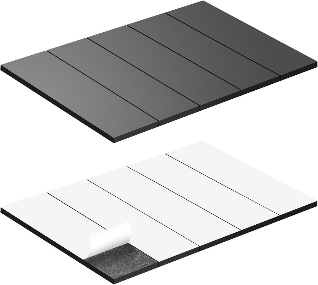 OUZRETUCU Magnetic Strips Self Adhesive, 10 Pack 3" x 3/ 4" (75 x20 x 2 mm) Sticky Back Magnet Tapes