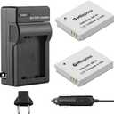 2 Pack NB-6L/NB-6LH Battery and Charger kit Compatible with Canon PowerShot SX540 HS, SX530 HS, SX520 HS, SX510 HS, SX500 HS, SX170 is,SX700 HS, SX710 HS,SX610 HS, SX600 HS, S120, D30, S90