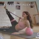 Pilates Equipment 15" Pilates Ring Plus, Pilates Kit for Home Workouts, Pilates Essentials Kit for Women with Pilates Ring and Ball Set, Booty Bands, Figure 8 Resistance Band, Yoga Band (Black)