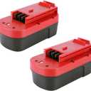 Biswaye 2-Pack 3.8Ah 18V NI-CD Battery Compatible with Black & Decker HPB18-OPE 18-Volt Slide Pack Battery HPB18 244760-00 A1718 FS18FL FSB18 and 18-Volt Firestorm Cordless Power Tools