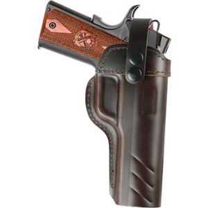 OWB 1911 Holster - Top Grain Leather for Most 1911 Style | Compatible with Colt, Kimber, Springfield, Tisas & More | Fits 4" & 5" Barrels