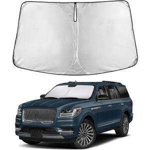 EcoNour Windshield Sunshade Compatible for Lincoln Navigator 2018-2023 2024 2025, Sun Visor for Front Windshield & Window Sun Shade Cover, UV Heat Blocker & Protector, Car Accessories