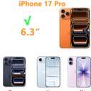 TURYXIA Christmas Case for iPhone 17 Pro, for iPhone 17 Pro Case for Women Girls Girly, Glitter Sparkly Cute Christmas Soft Phone Cover, Christmas Tree