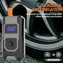 Portable Air Pump for Car Tires, 160PSI Tire Inflator Portable Air Compressor, 4X Car Tire Air Pump Portable with Pressure Gauge & LED Display, Auto Shut-off Air Pump for Car Motorcycle Truck & Ball