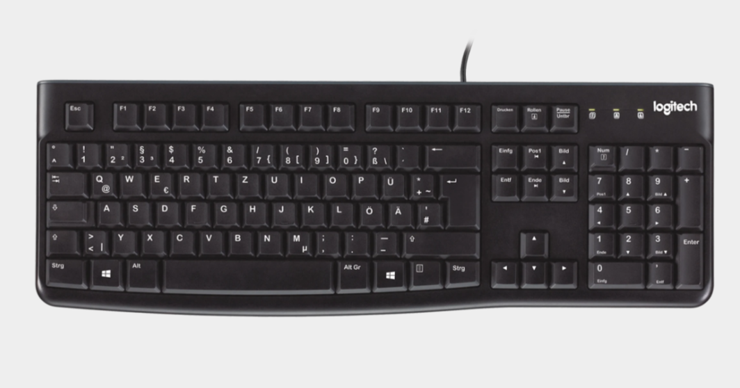 K120 Corded Keyboard
Plug-and-Play USB Keyboard