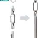 Brushed Nickel M12 Threaded Extension Rod for Pendant Light, Island Lighting, Chandeliers,lighting fixture downrods & stems,10 Inches