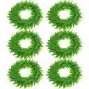 WILLBOND 6 Pieces Tropical Fern Leaf Headband Hawaiian Tropical Leis Headband Knitted Fabric Toga Headwear Leaf Crown