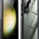 SPIDERCASE Designed for Samsung Galaxy S23 Plus Case Waterproof,Built-in Screen & Camera Lens Protector[IP68 Underwater][Military Grade Shockproof] Full Body Protection Phone Case, Black/Clear