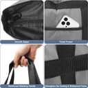 Pickmesh 10 Pcs Large Insulated Cooler Bag with Thermal Foam Insulated Grocery Bags Shopping Bag Food Delivery Bag Travel Insulated Bag Beach Cooler Bags for Grocery, Travel, Beach (Gray), About 21 X 17 X 8 Inches