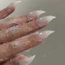 Handmade Cat Claw Press on Nails Medium Curved Stiletto Fake Nails, Reusable Cat Claw Nail Tips, Unique Eagle Claw Acrylic Nails for Women Girls Daily Cosplay Party Nail Art(M)
