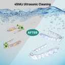 Ultrasonic Retainer Cleaner, Dental Cleaning Pod with U-V Lights, 45kHz Retainer Cleaner Machine for Dentures, Toothbrush Heads, Jewelry, Aligner, Night Mouth Guards (Black)