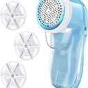 Fabric Shaver, Electric Lint Remover, Lint Shaver with 3 Replaceable Blades USB Rechargeable, Sweater Shaver, Clothes Shaver, Pilling Remover, Fabric Shaver Fuzz Remover for Clothes Furniture (Blue)