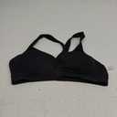Champion Women's V-neck Racerback, Moisture-wicking, Moderate Support Sports Bra (X-Large, Black)
