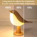 Bedside Lamps Bird Lamp Bird Decorations for The Home Small Lamps for Small Spaces Night Light for Kids ABS Plastic Cute Lamp for Bedroom, Living Room, Kitchen, Outdoor, Office Decor (Wood)
