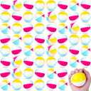 60 Pcs Beach Stress Balls Bulk 2.5" Mini Relief Stress Ball Pu Foam Squeezy Balls Summer Swimming Pool Game Toy Rainbow Beach Ball for Hawaiian Beach Birthday Party Favor School Carnival Reward