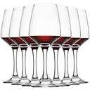 C CREST Wine Glasses Set of 8, 12oz, Lead-free, Clear, Durable Glassware