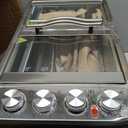 Elite Gourmet ETO4510B# French Door 47.5Qt, 18-Slice Convection Oven 4-Control Knobs, Bake Broil Toast Rotisserie Keep Warm, Includes 2 x 12" Pizza Racks, Stainless Steel