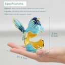 YU FENG Enamel Bird Trinket Box Jewelry Organizer, Hand Painted Decorative Hinged Keepsake Box Blue Bird