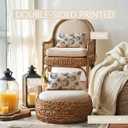 3 x Fall Pumpkins Throw Pillow Covers 18x18 with Maple Leaves Farmhouse Autumn Harvest Thanksgiving Decorative Lumbar Pillowcases Seasonal Decor Cushion Covers 2Pack for Sofa/Couch/Porch (Blue)