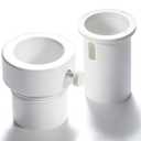 Zookpr Pool Umbrella Pole Stabilizer Sleeve Adapter Fit 1.5" & 1.35" Umbrellas Hole Holder Insert for Baja Deck Pools Sleeves, Waterways&AquaStar Single Threaded, Reducing Moving Hold Umbrella, White