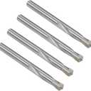 uxcell Cemented Carbide Twist Drill Bits 9mm Metal Drill Cutter for Stainless Steel Copper Aluminum Zinc Alloy Iron 4 Pcs